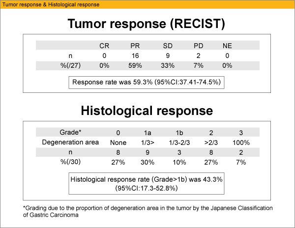 Tumor response(RECIST)/Histological response