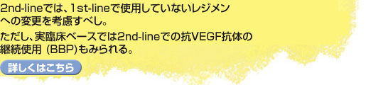 2nd-lineł́A1st-lineŎgpĂȂWւ̕ύXlׂBAՏx[Xł2nd-lineł̍RVEGFR̂̌pgp (BBP) ݂B